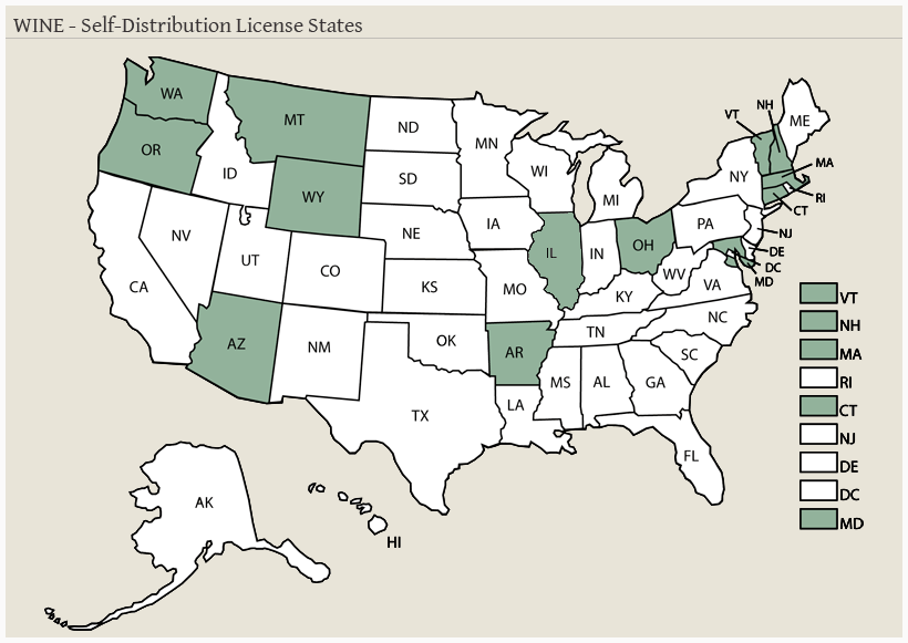 Wine Self Distribution License States